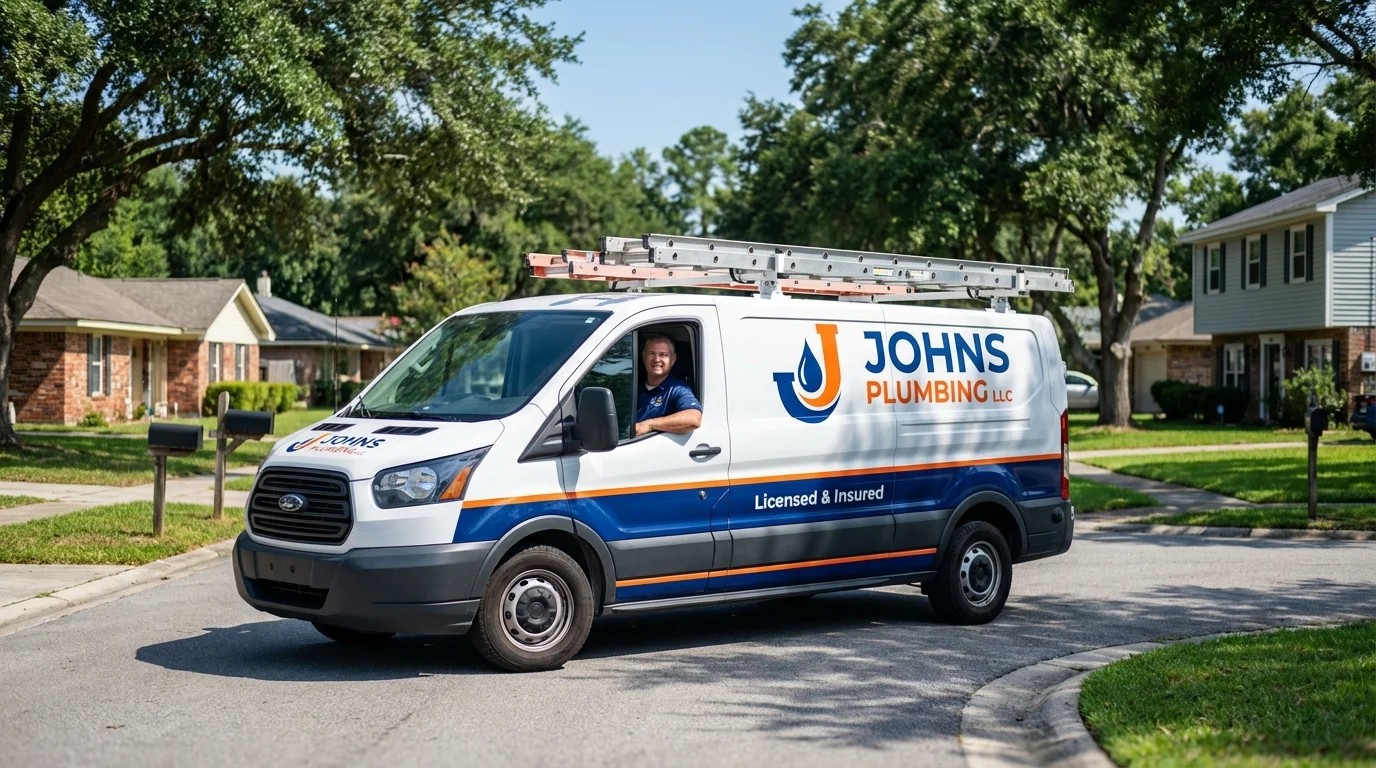 Johns Plumbing LLC service van in Winter Garden, FL