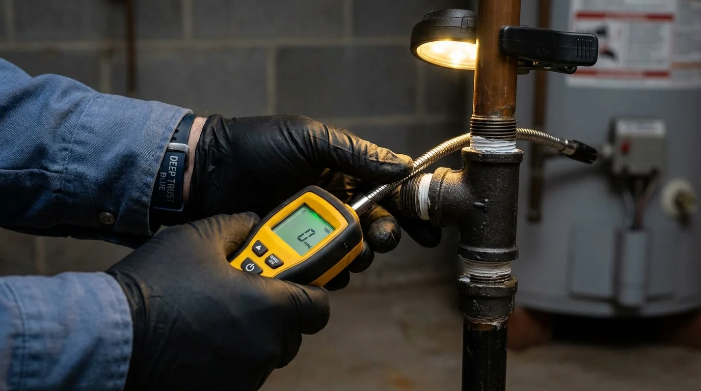 Gas leak detection with electronic sniffer by Johns Plumbing LLC in Winter Garden